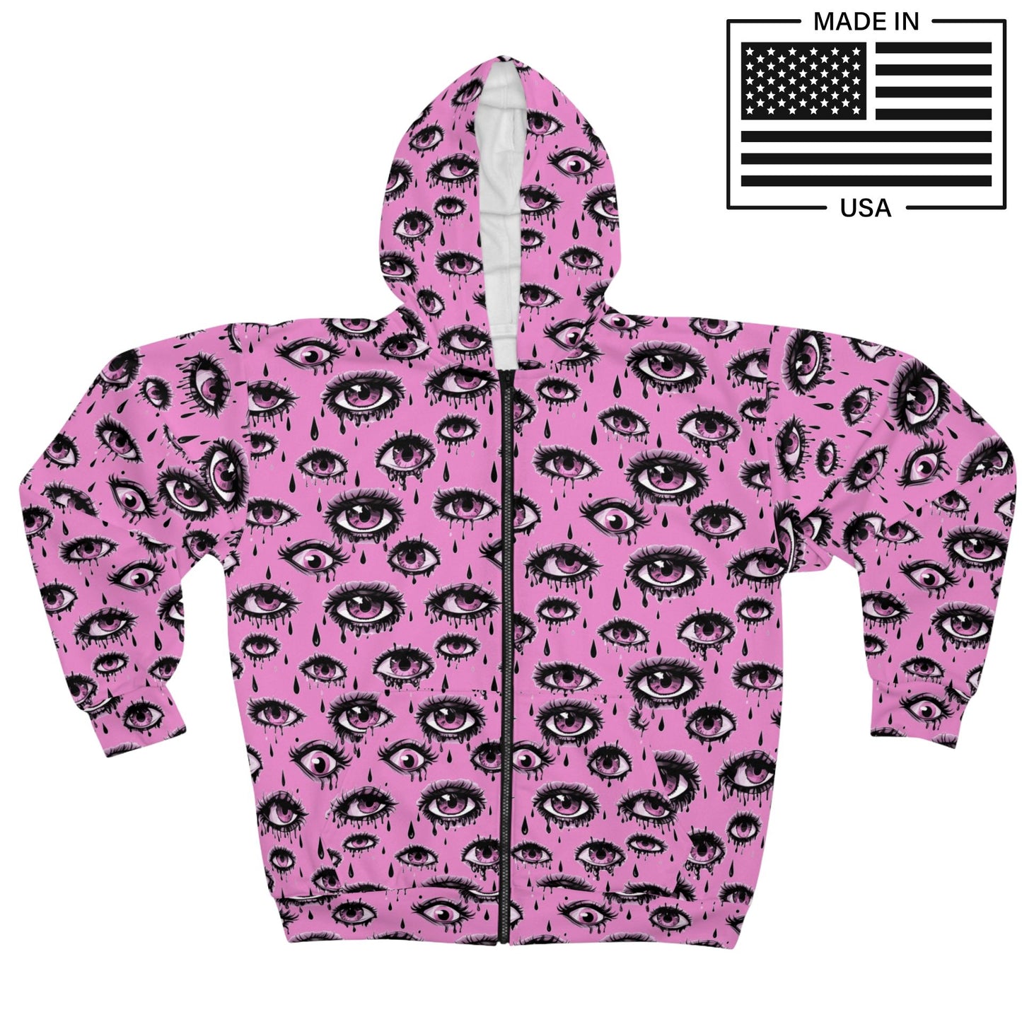 Drippy Eyes Zip Up Hoodie