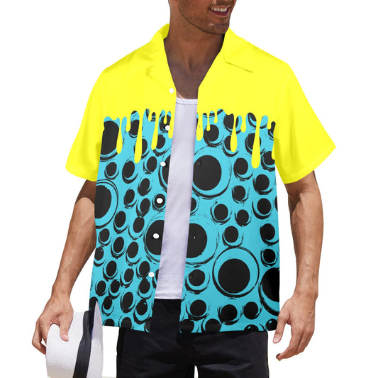 Drippy Zine Eyeball Men's Buttonup