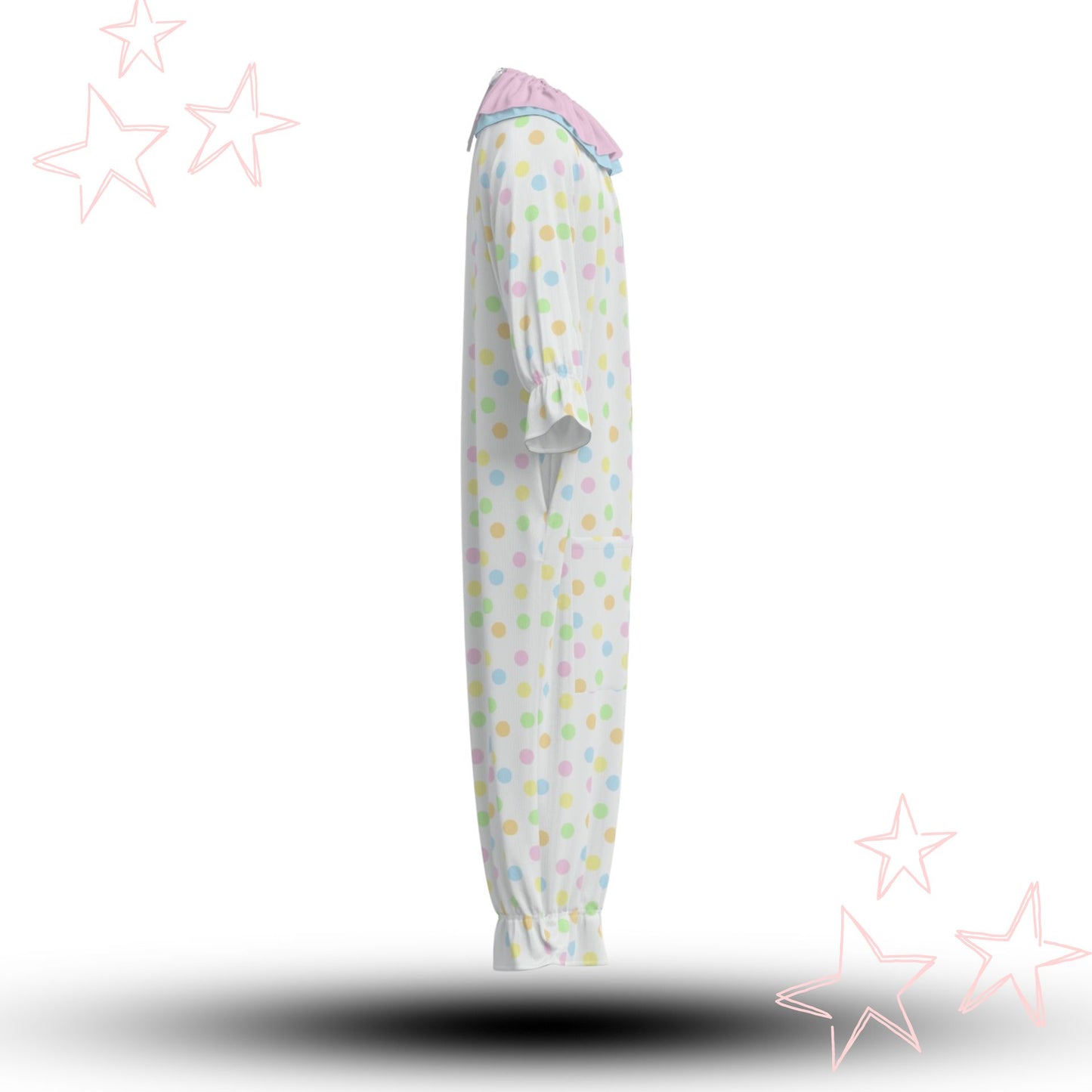 Easter Bunny Polkadots Pro Clown Suit and Collar