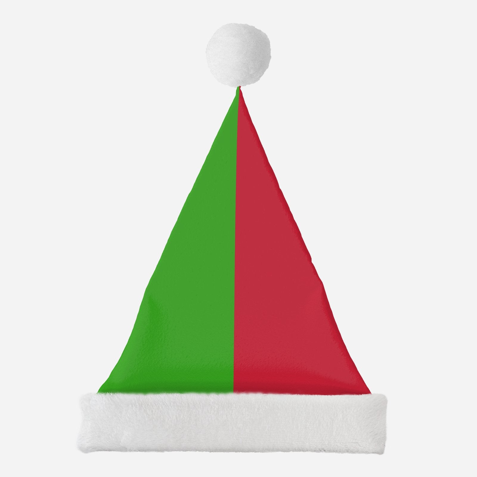 Elf Cap Christmas Colorblock Red Green Jester Santa Hat