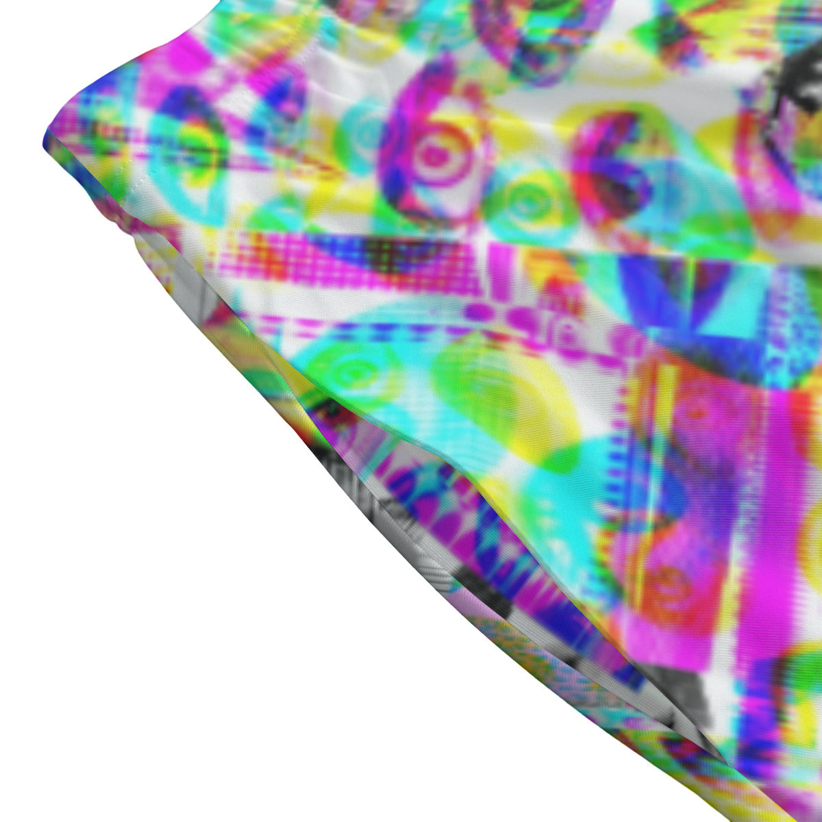 Eyes Glitch Mini Skirt w Pockets