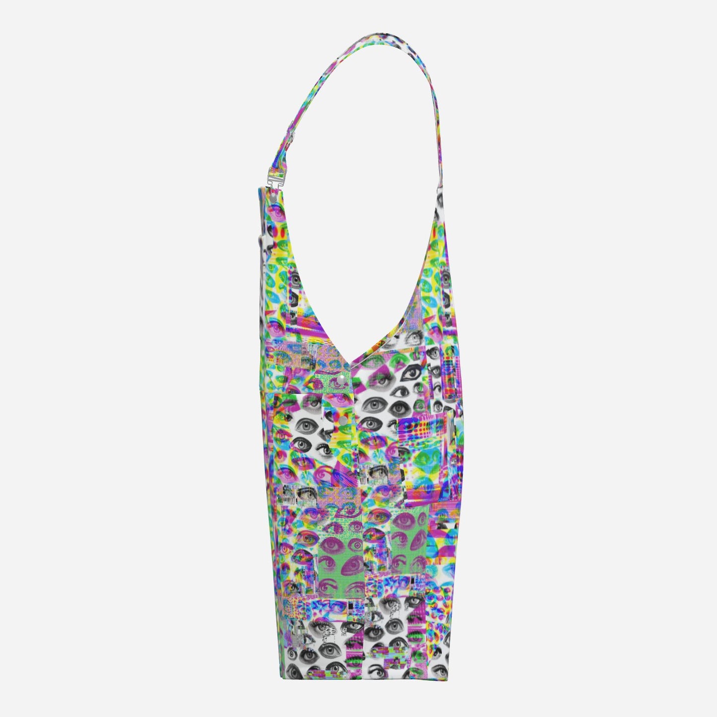 Eyes Glitch Shortie Overalls