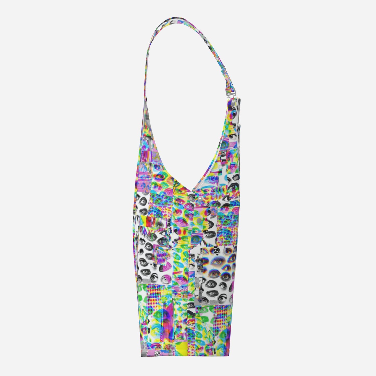 Eyes Glitch Shortie Overalls