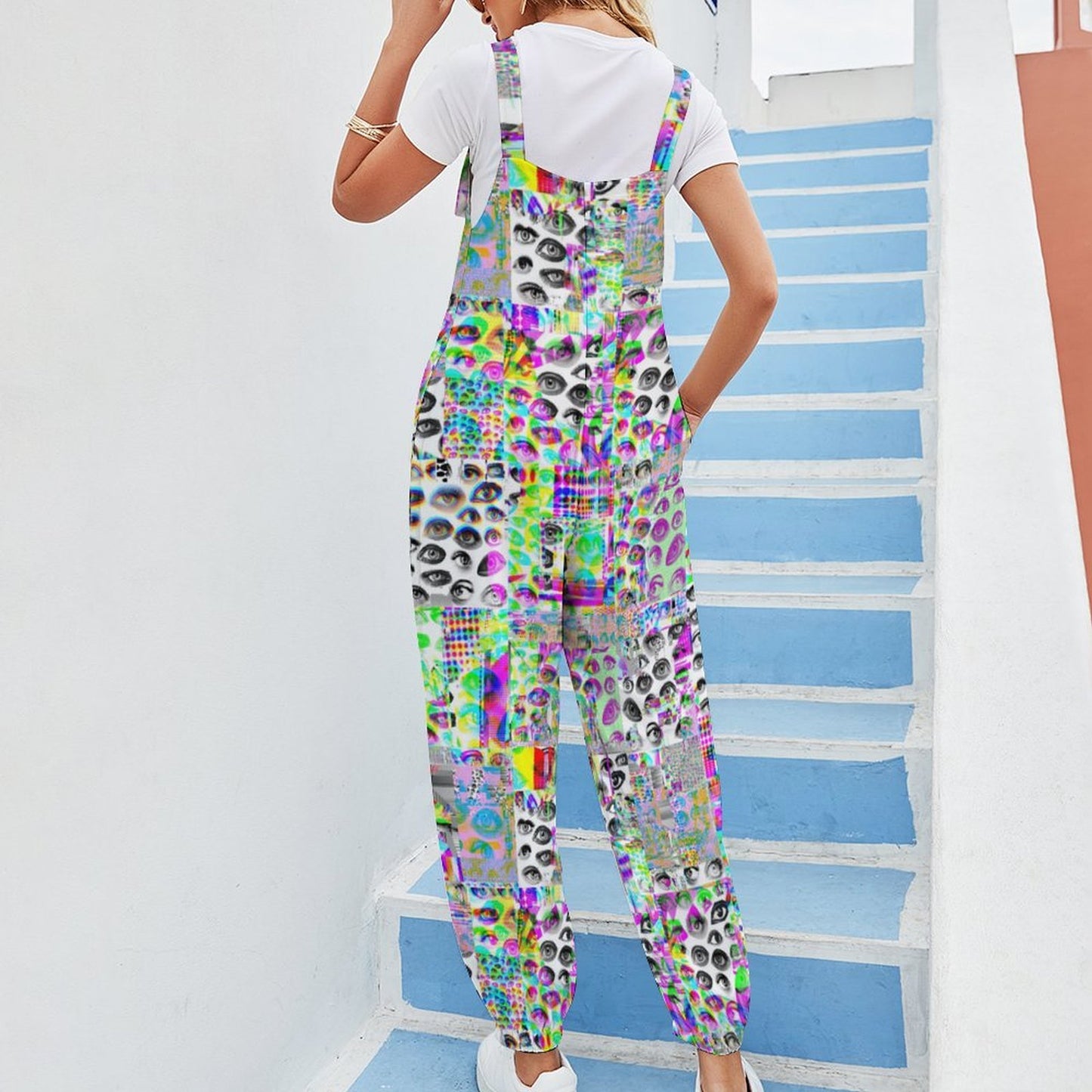 Balloony Braces Eyes Glitch Baggy Overalls Clown Jumpsuit