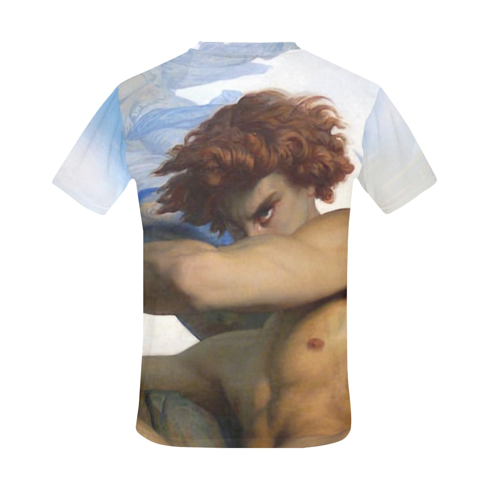 T-shirt with a classical painting design on a white background