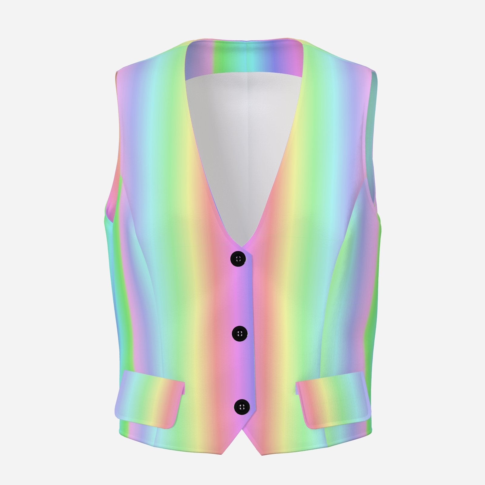 Femme Vest Gentle Rainbow Womens Clown Waistcoat