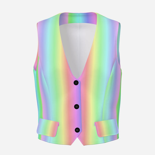 Femme Vest Gentle Rainbow Womens Clown Waistcoat