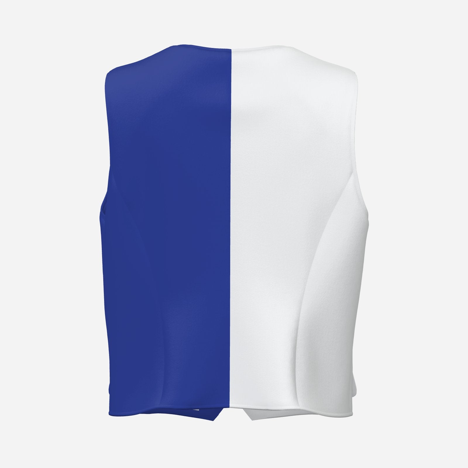 Femme Vest Night Blue White Jester Split Womens Clown Waistcoat