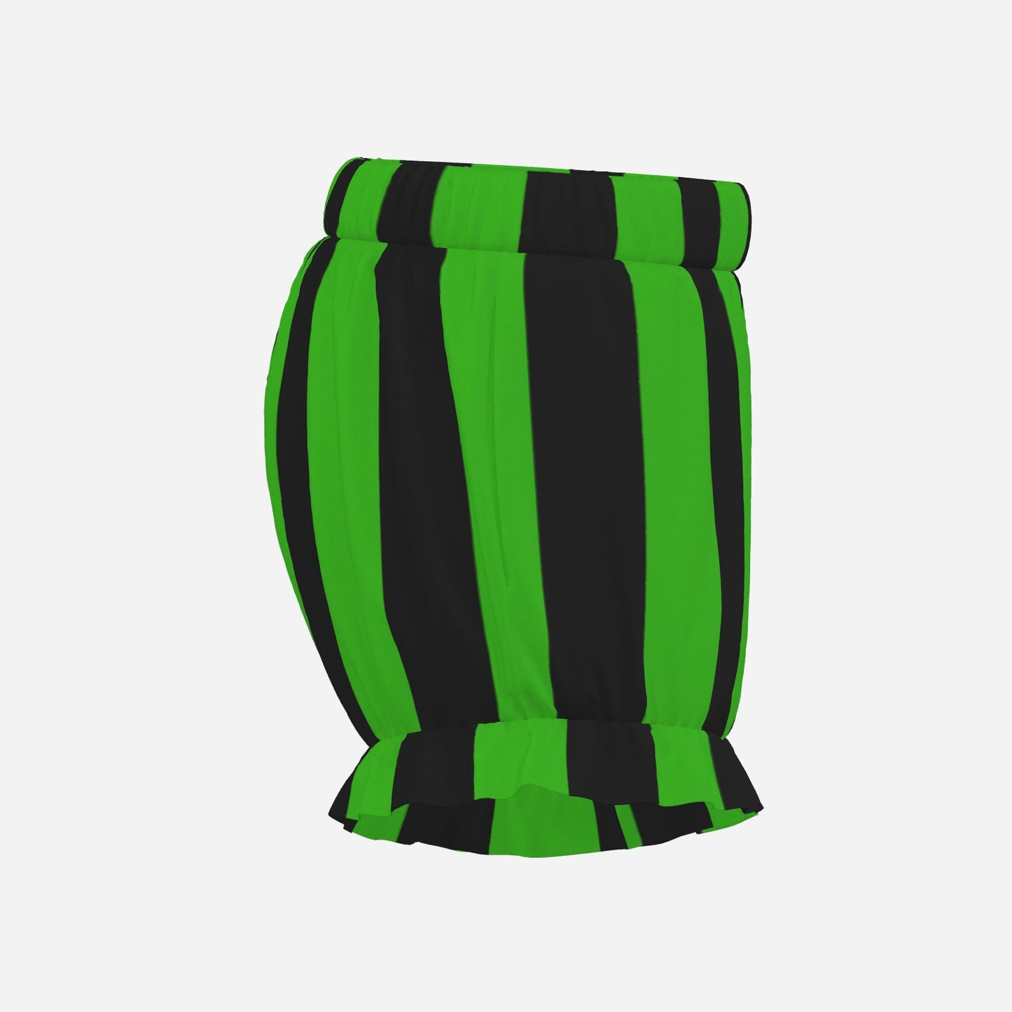 Pufflette Pants Froggy Green Black Stripe Jester Bloomers Clown Shorts