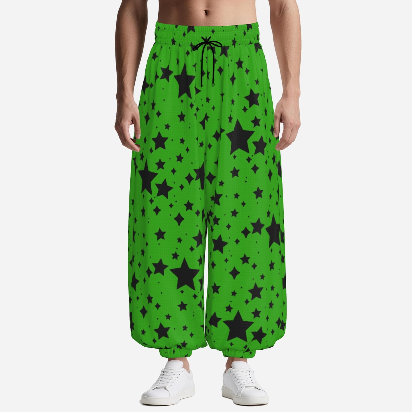 Froggy Green Stardust Sport Waffle Clown Pants