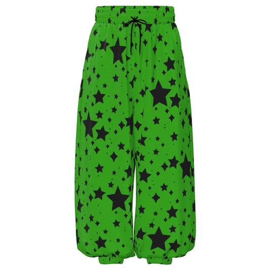 Froggy Green Stardust Sport Waffle Clown Pants