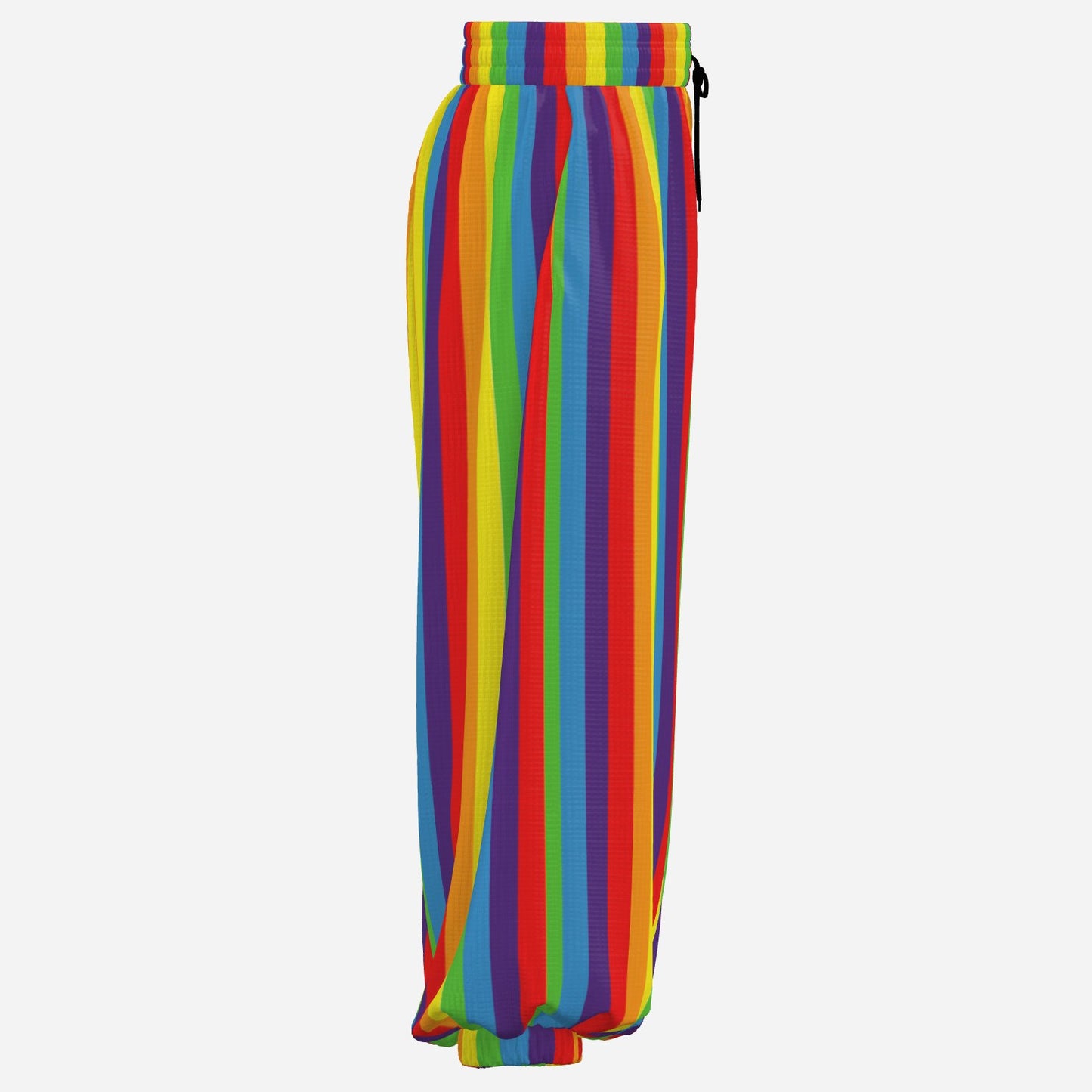 Baggy Pantaloons Fun Rainbow Waffle Fabric Clown Pants