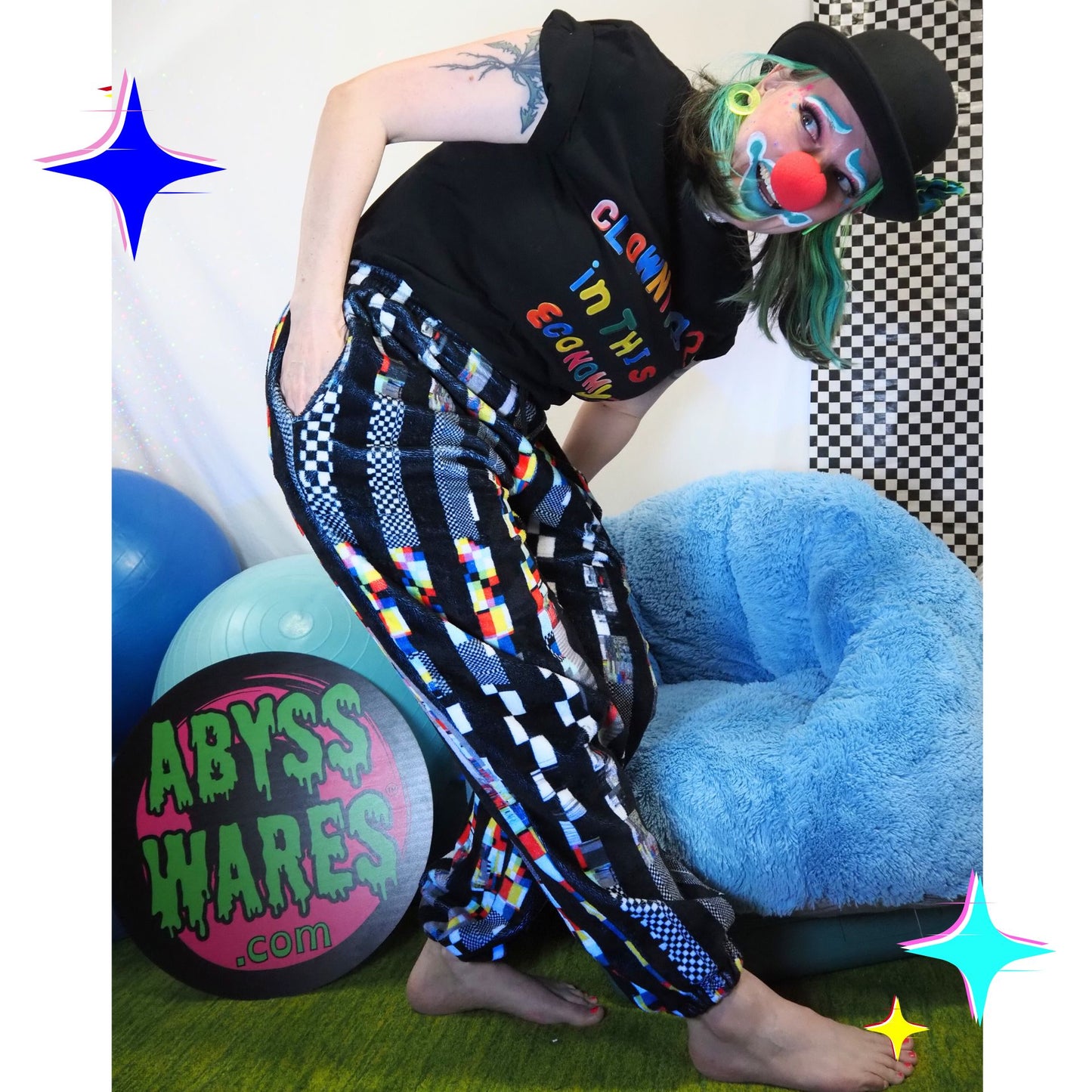 Glitch Stripe Furry Lounge Pants