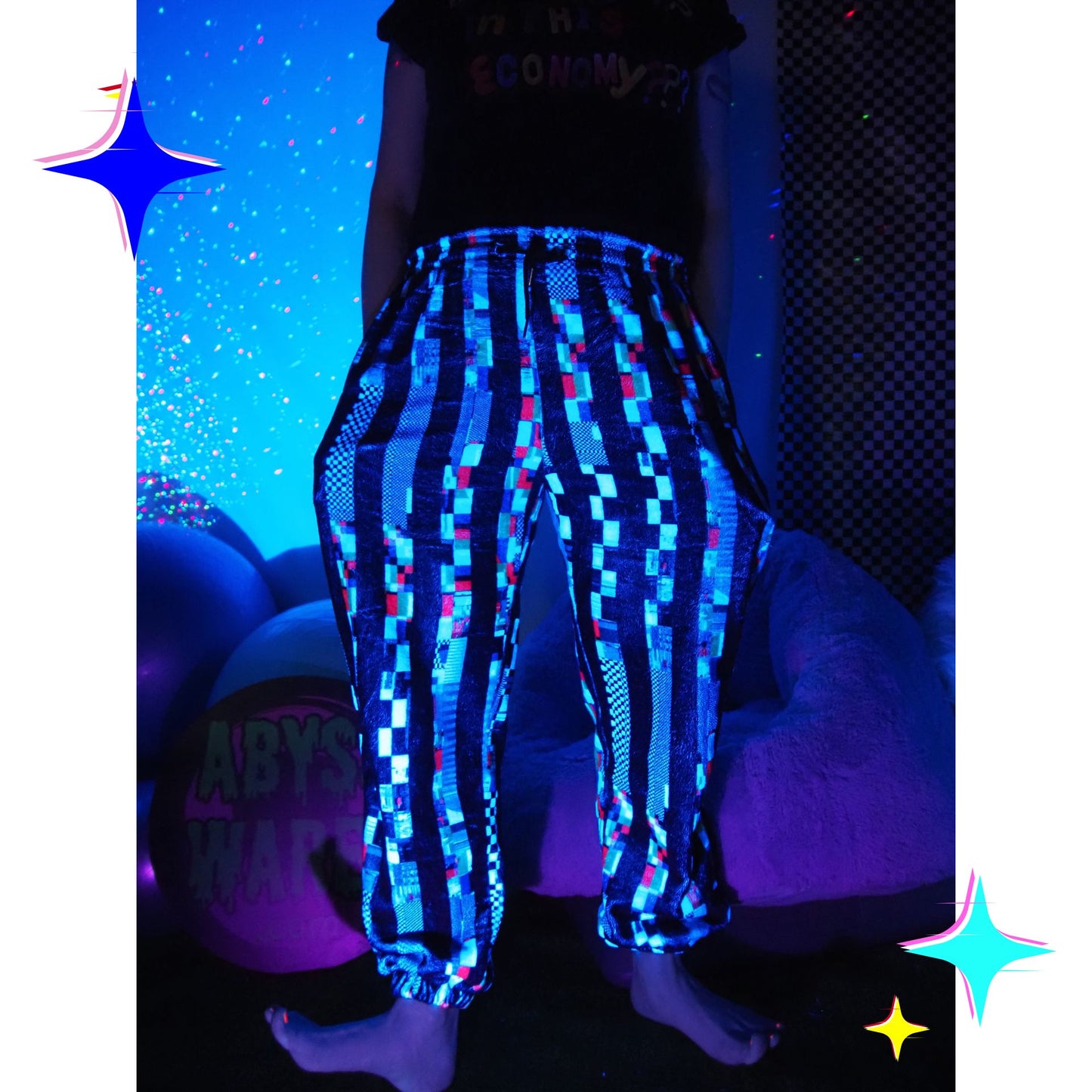Glitch Stripe Furry Lounge Pants