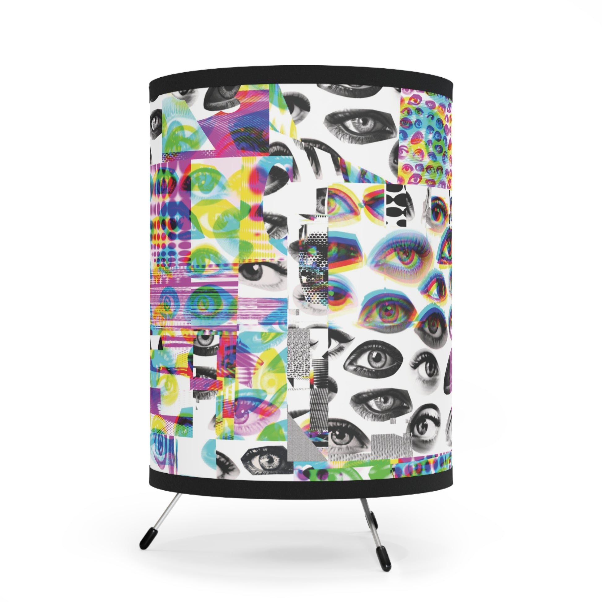 futuristic cyberpunk home decor accent lamp with many eyes