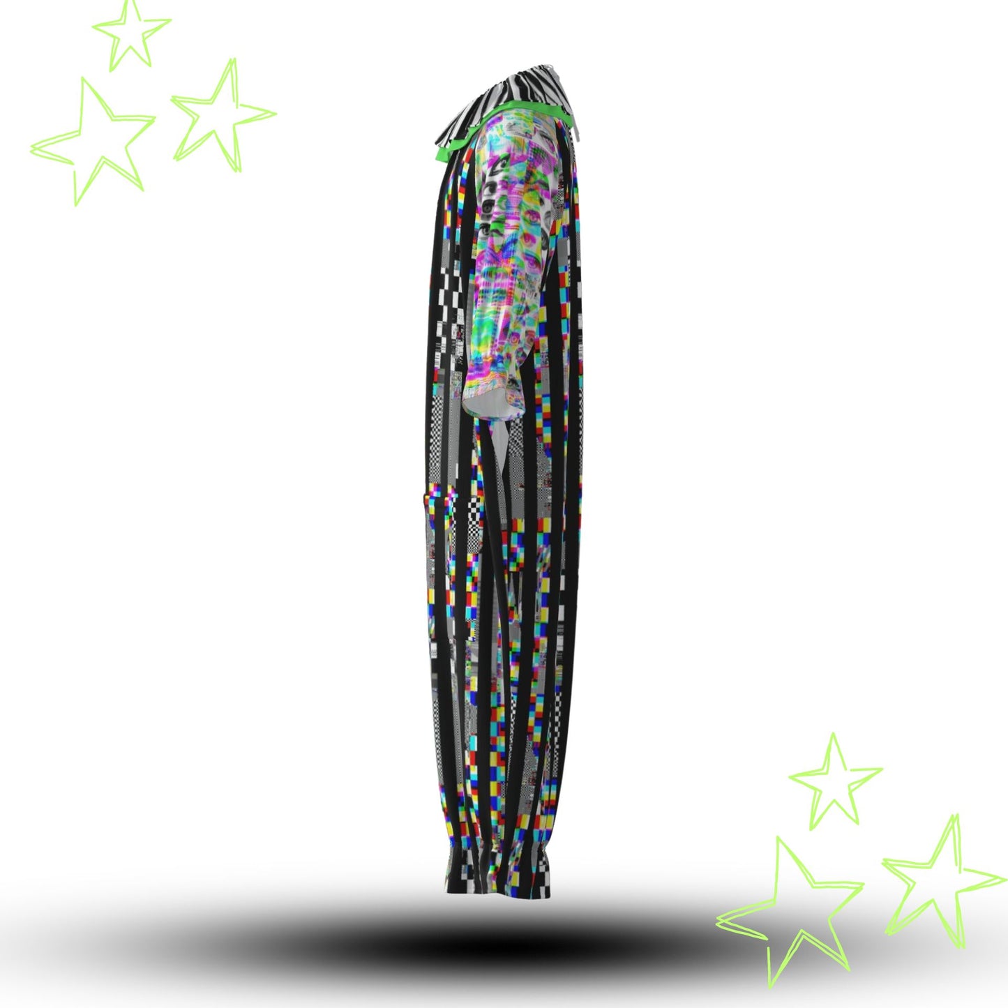 Glitchy Chaos Pro Clown Suit and Collar Set