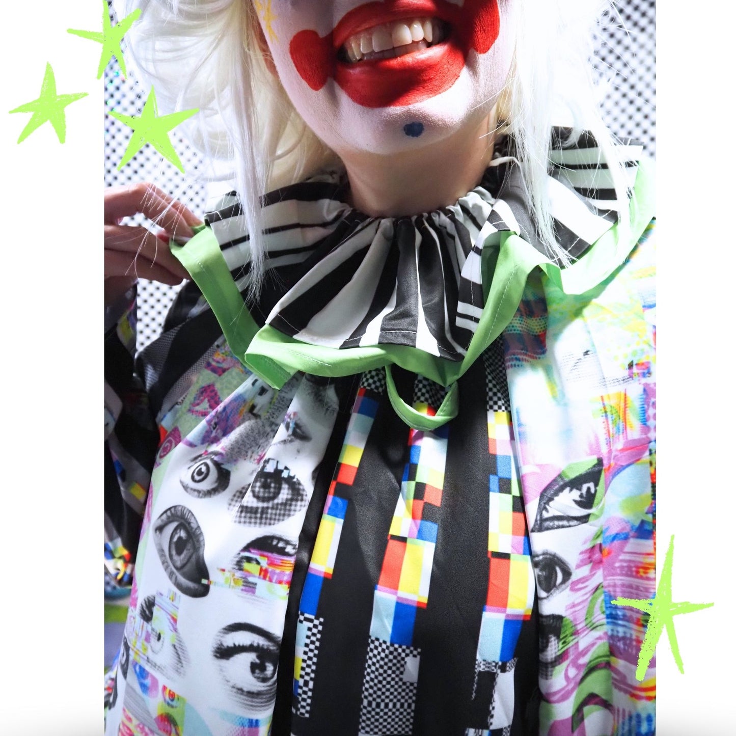 Circus Coveralls Periwinkle Jaunt Star Pro Clown Suit