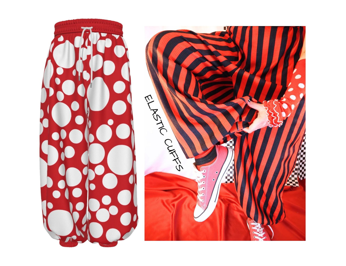 Gnome Mushroom Bloomers Toadstool Clown Pants