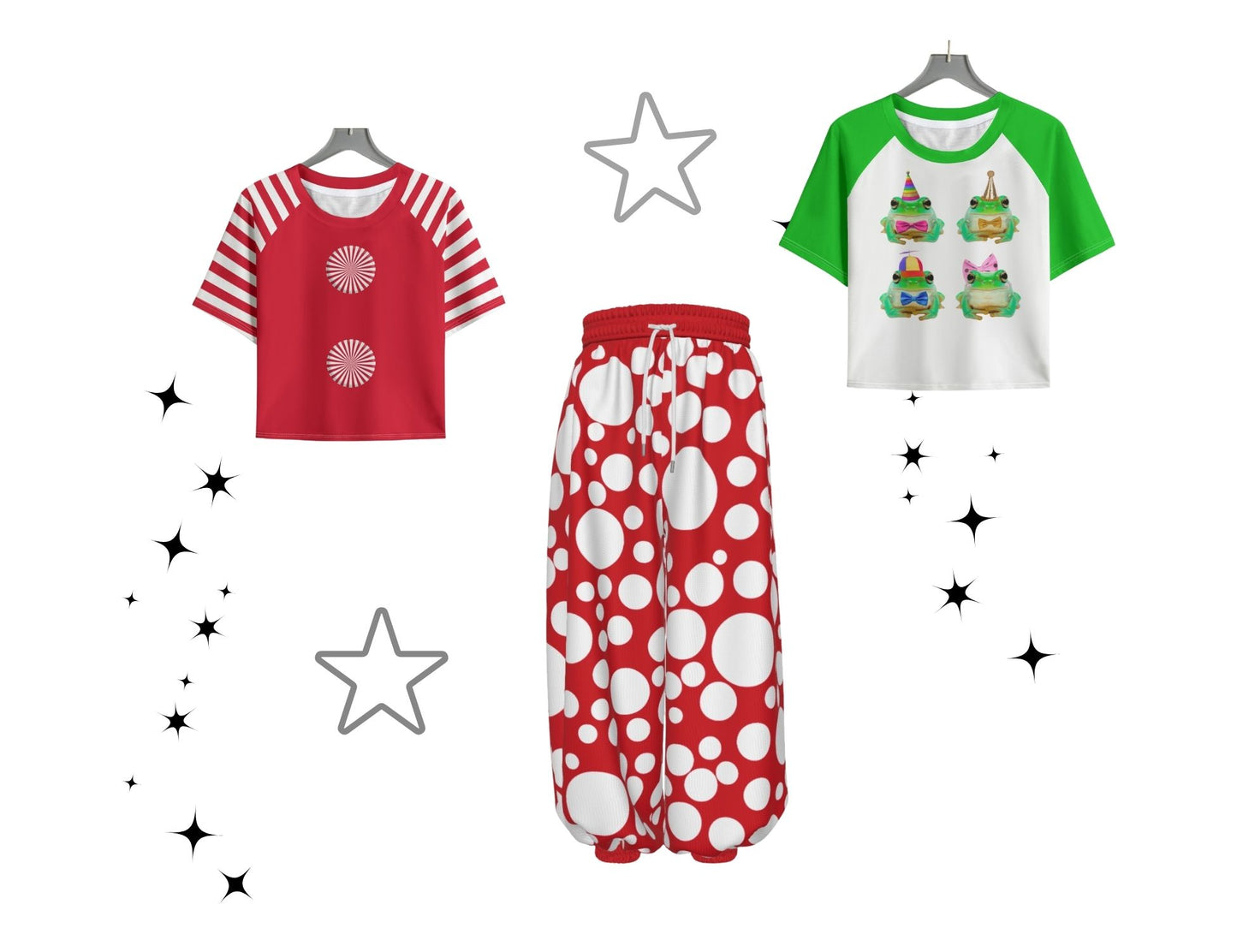 Gnome Mushroom Bloomers Toadstool Clown Pants