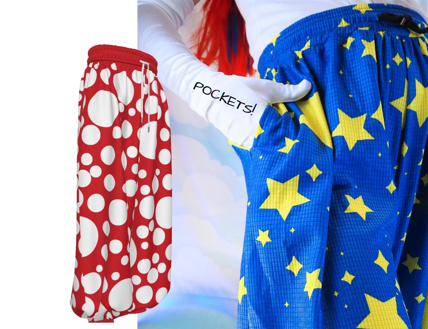 Gnome Mushroom Bloomers Toadstool Clown Pants