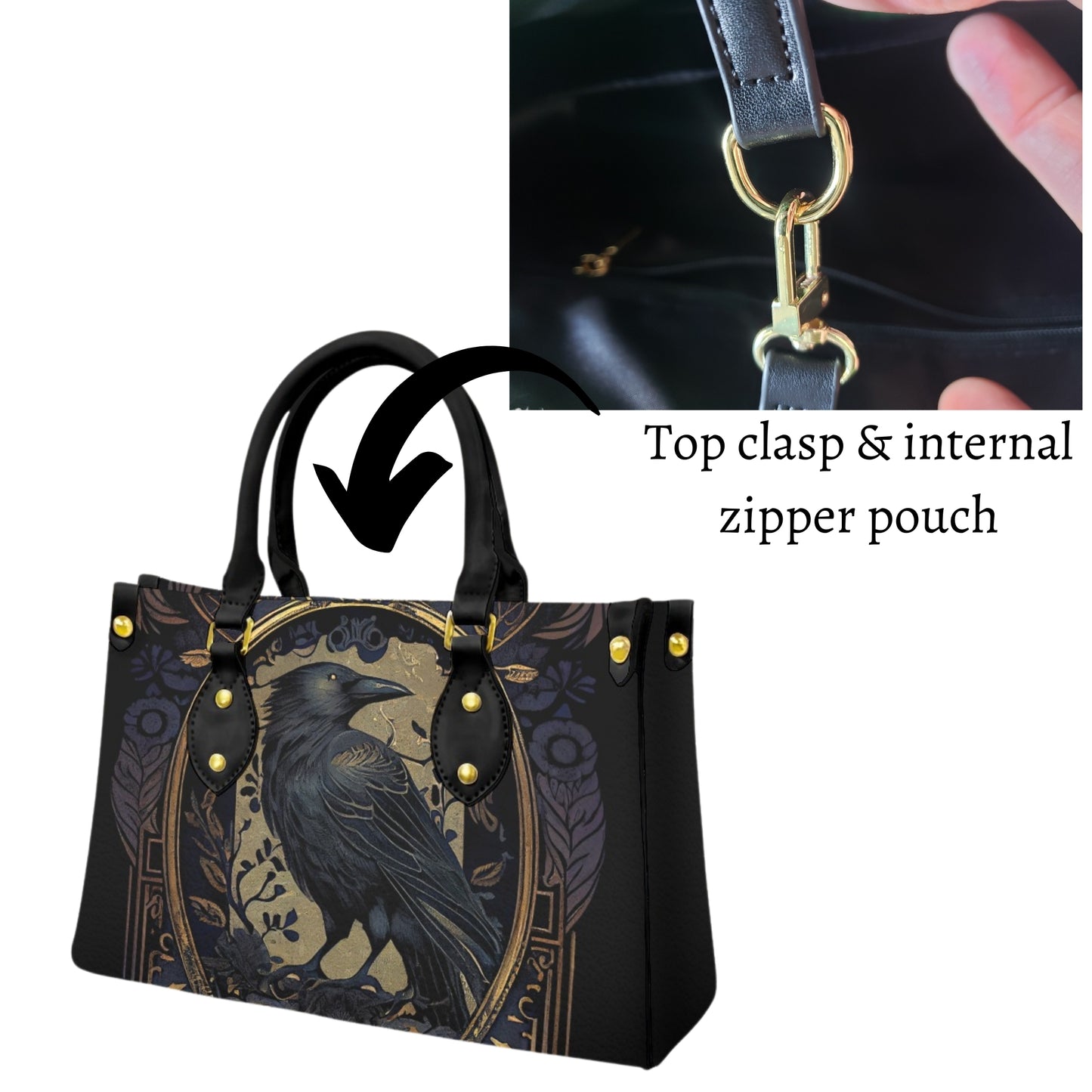 Golden Raven Witch Purse