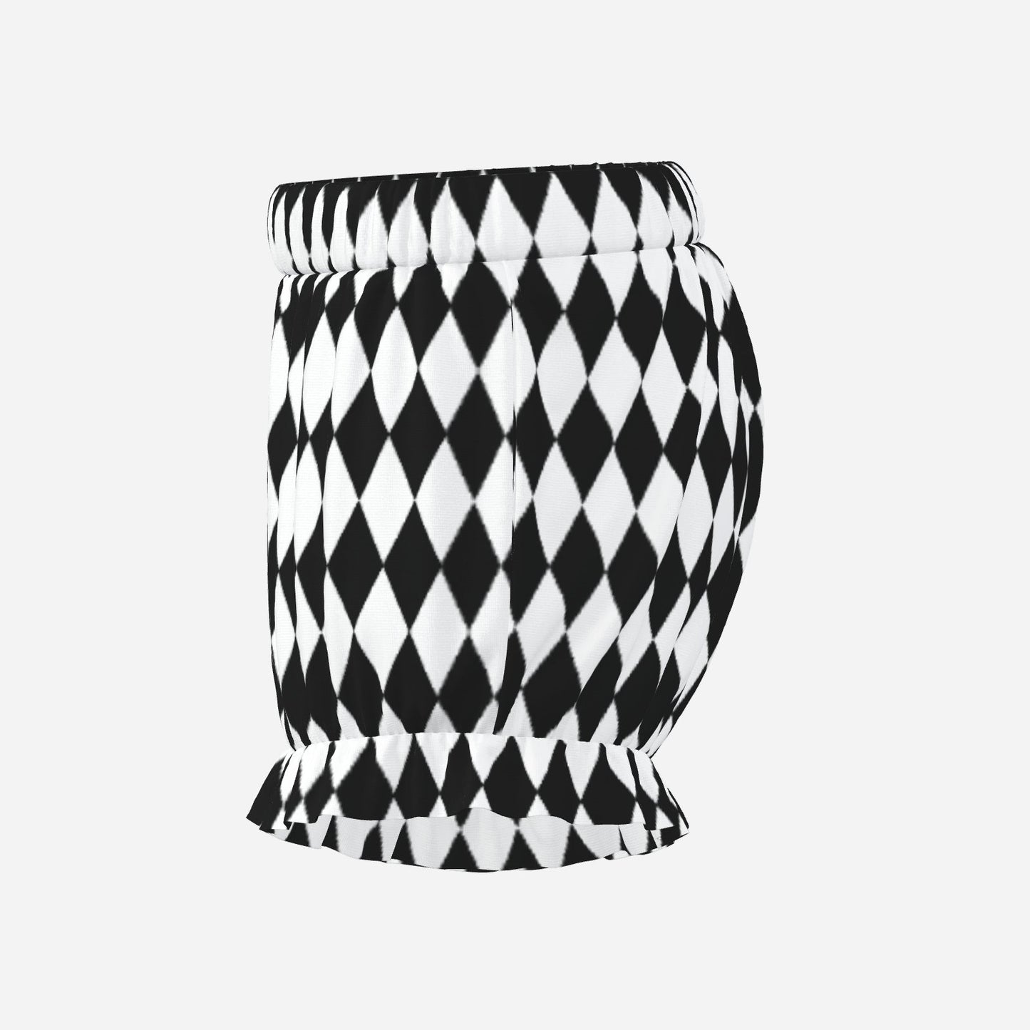Pufflette Pants Harlequin Knickers Black and White Ruffle Clown Shorts
