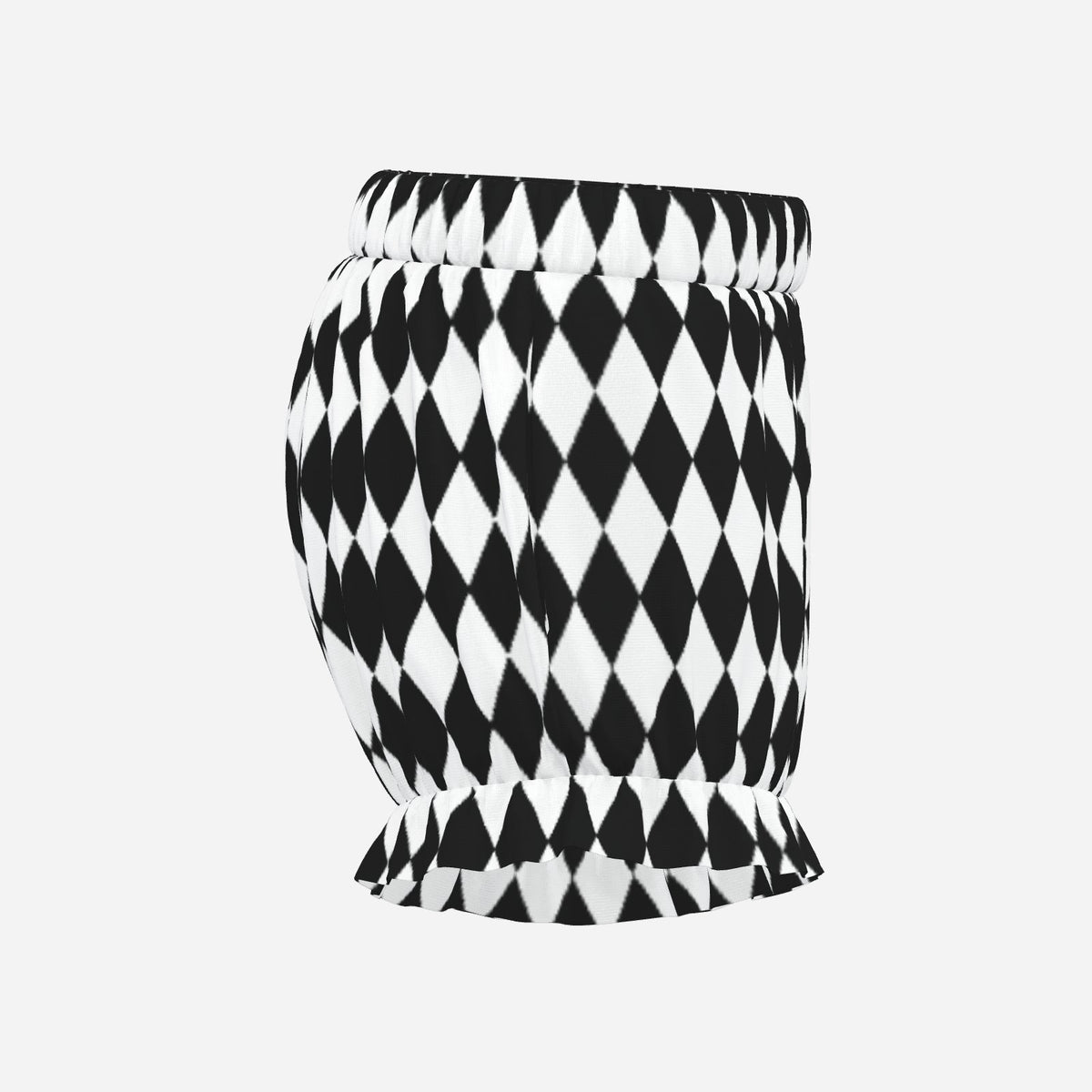 Pufflette Pants Harlequin Knickers Black and White Ruffle Clown Shorts