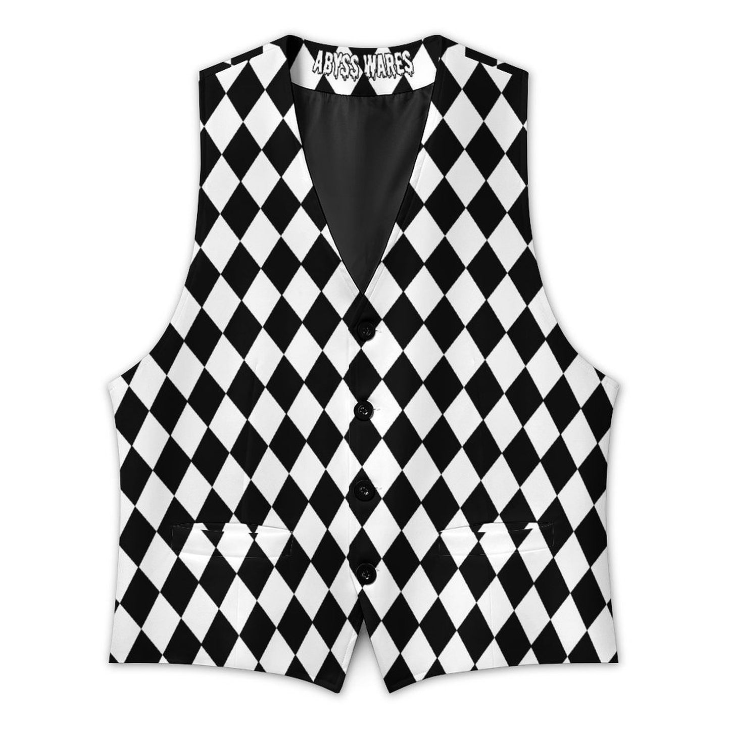 Harlequin Pierrot Jester Vest Mens Fancy Waistcoat by abysswares