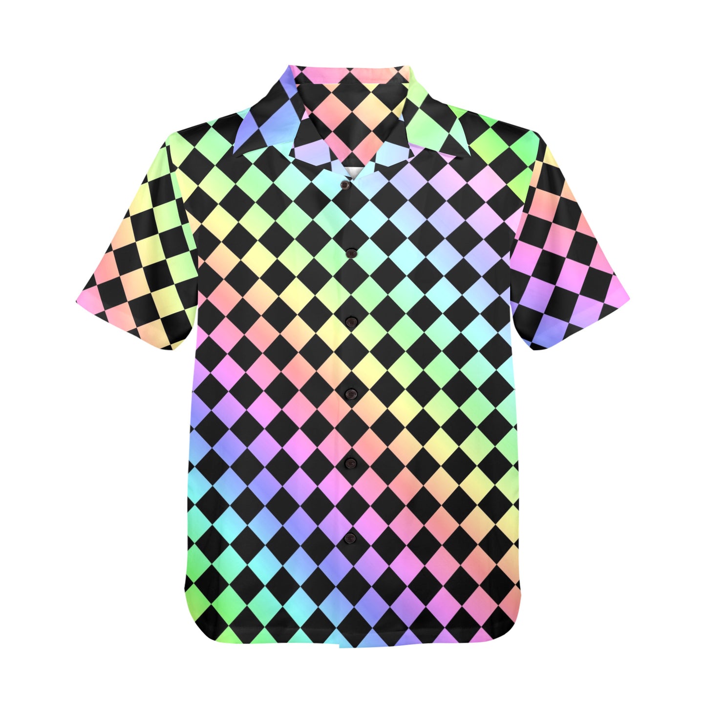 Colorful checkered shirt on a white background