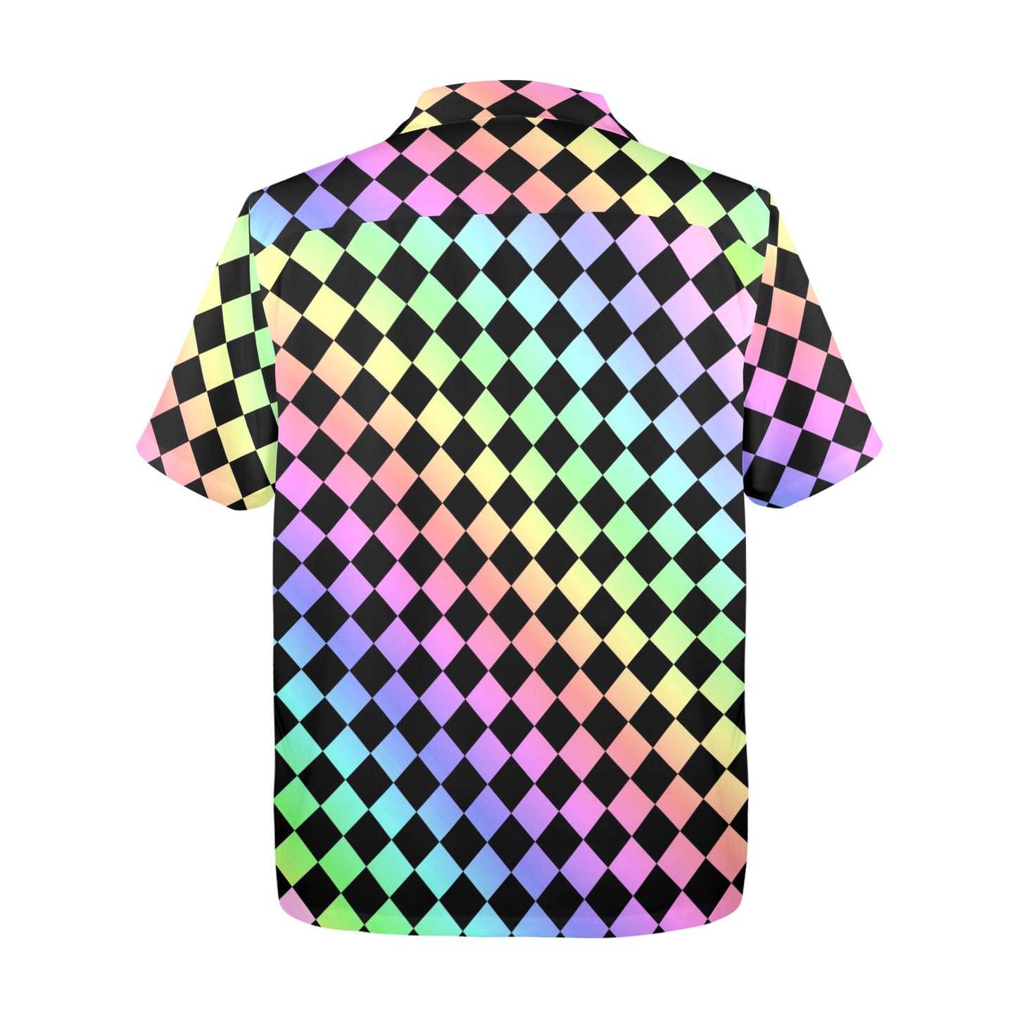 Colorful checkered pattern on a white background