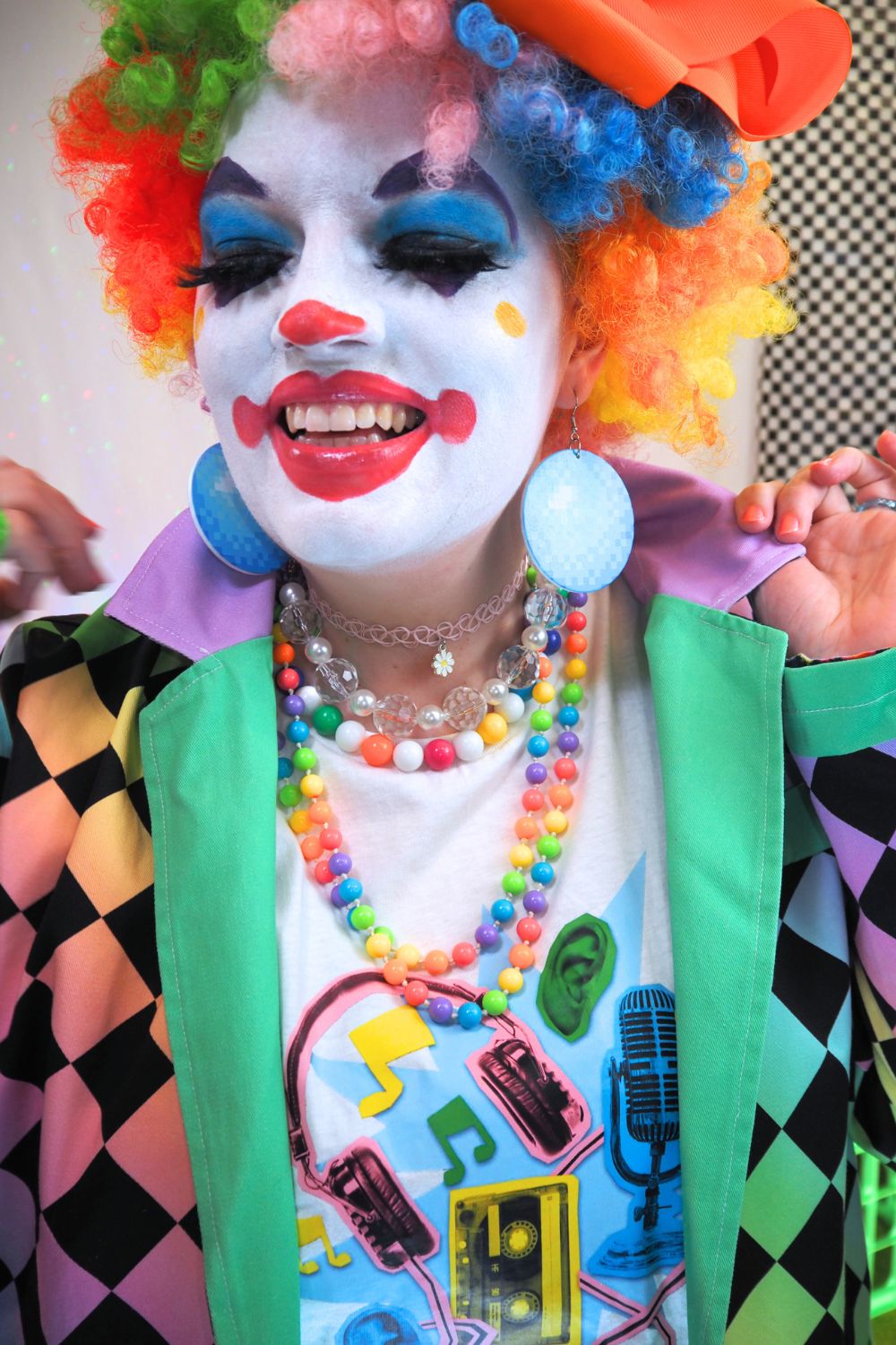 Harlequin Rainbow Cotton Clown Jacket