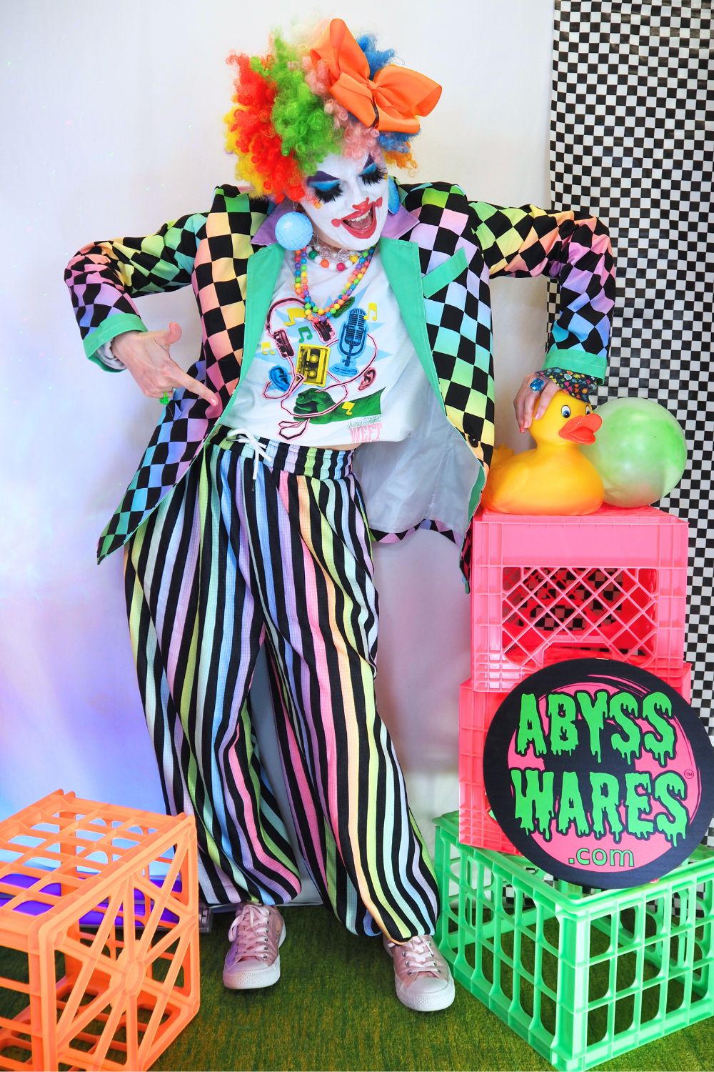 Harlequin Rainbow Cotton Clown Jacket