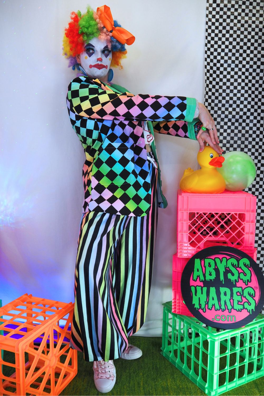 Harlequin Rainbow Cotton Clown Jacket