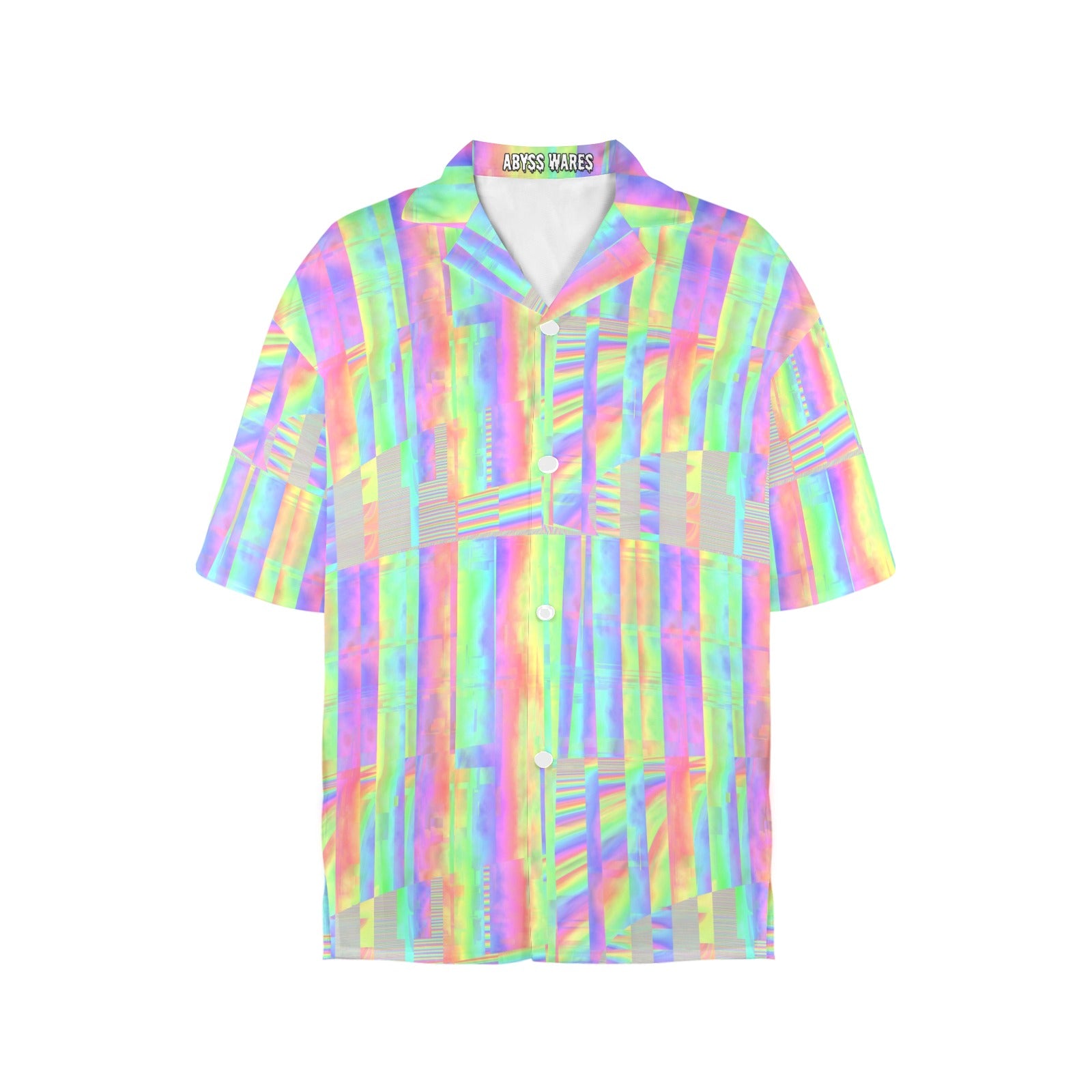Holo Glitch Button Up Blouse