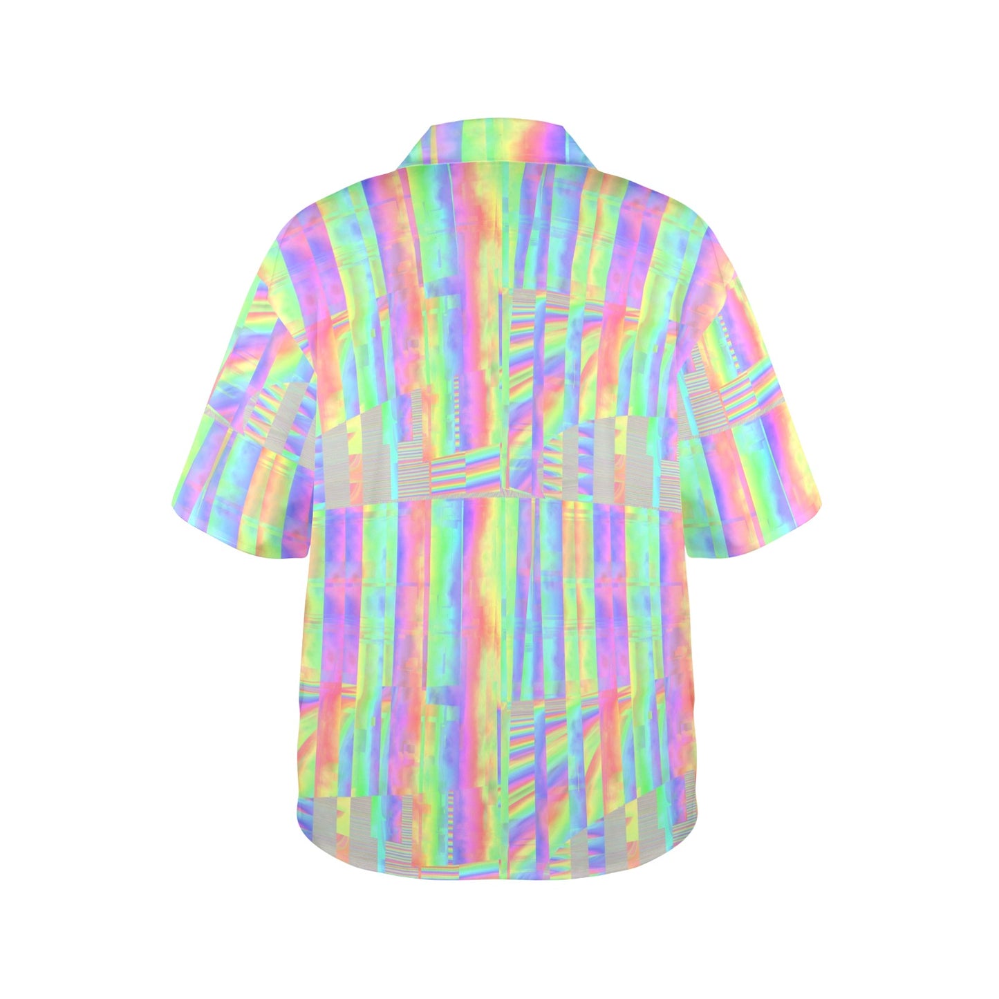 Holo Glitch Button Up Blouse back