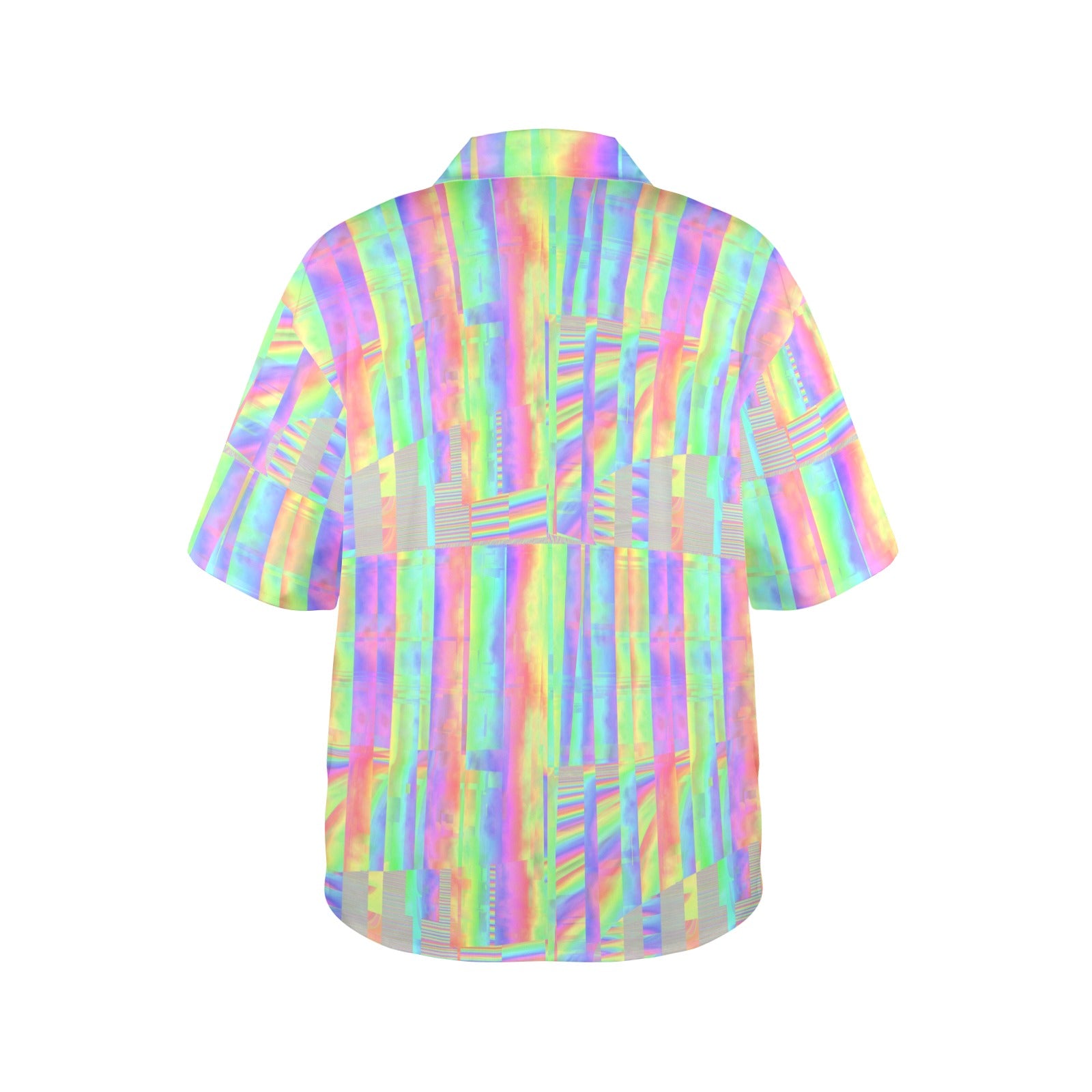 Holo Glitch Button Up Blouse back