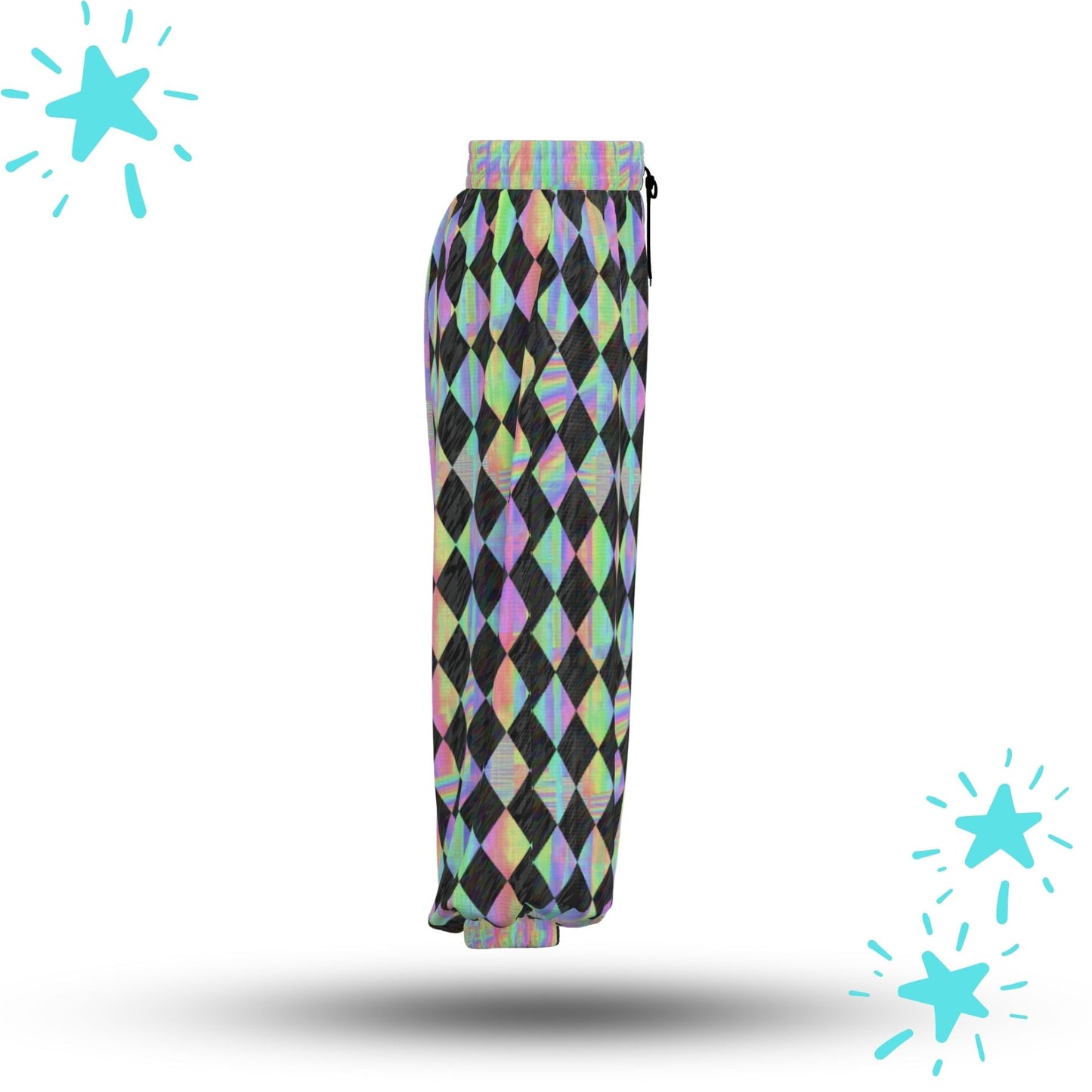 Holo Harlequin Glitch Jester Pants
