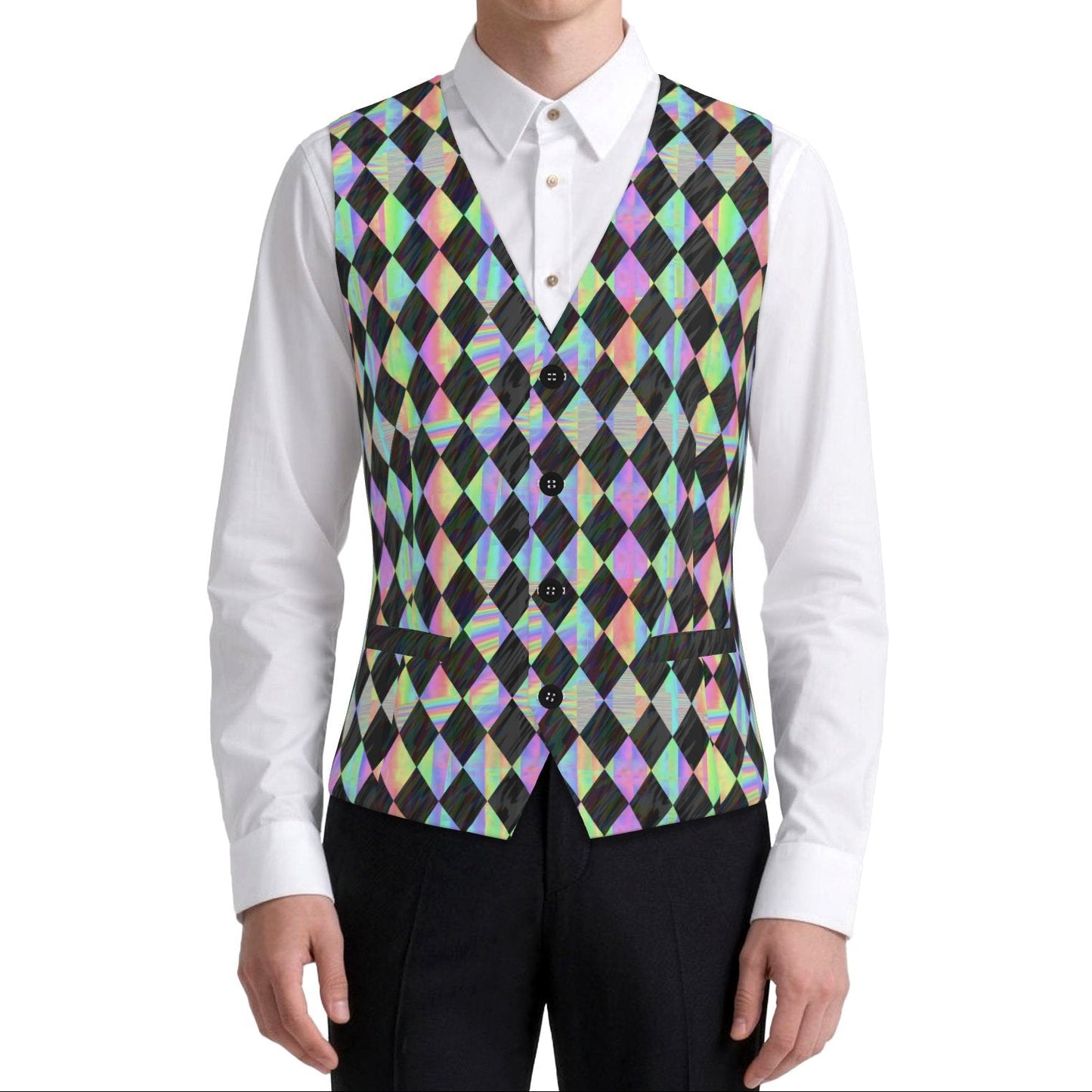 Holo Harlequin Mens Fancy Suit Vest