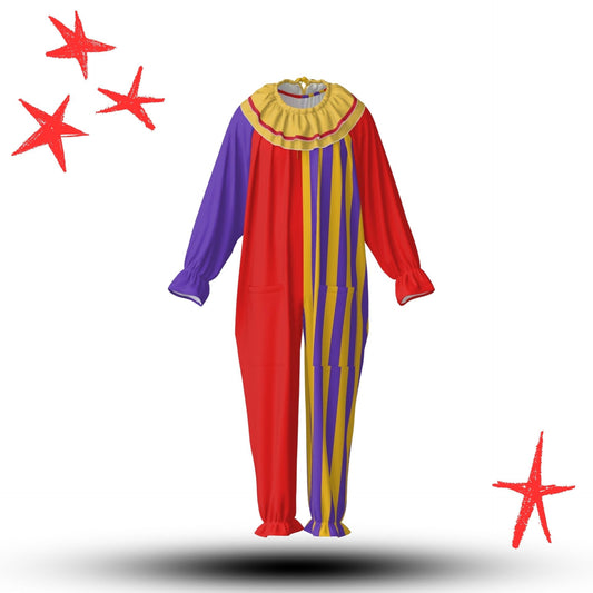 Humorous Jester Clown Suit w Collar