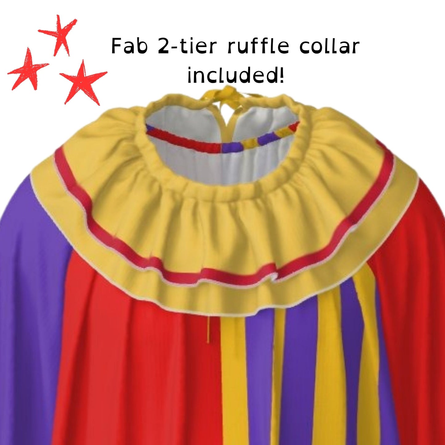 Humorous Jester Clown Suit w Collar