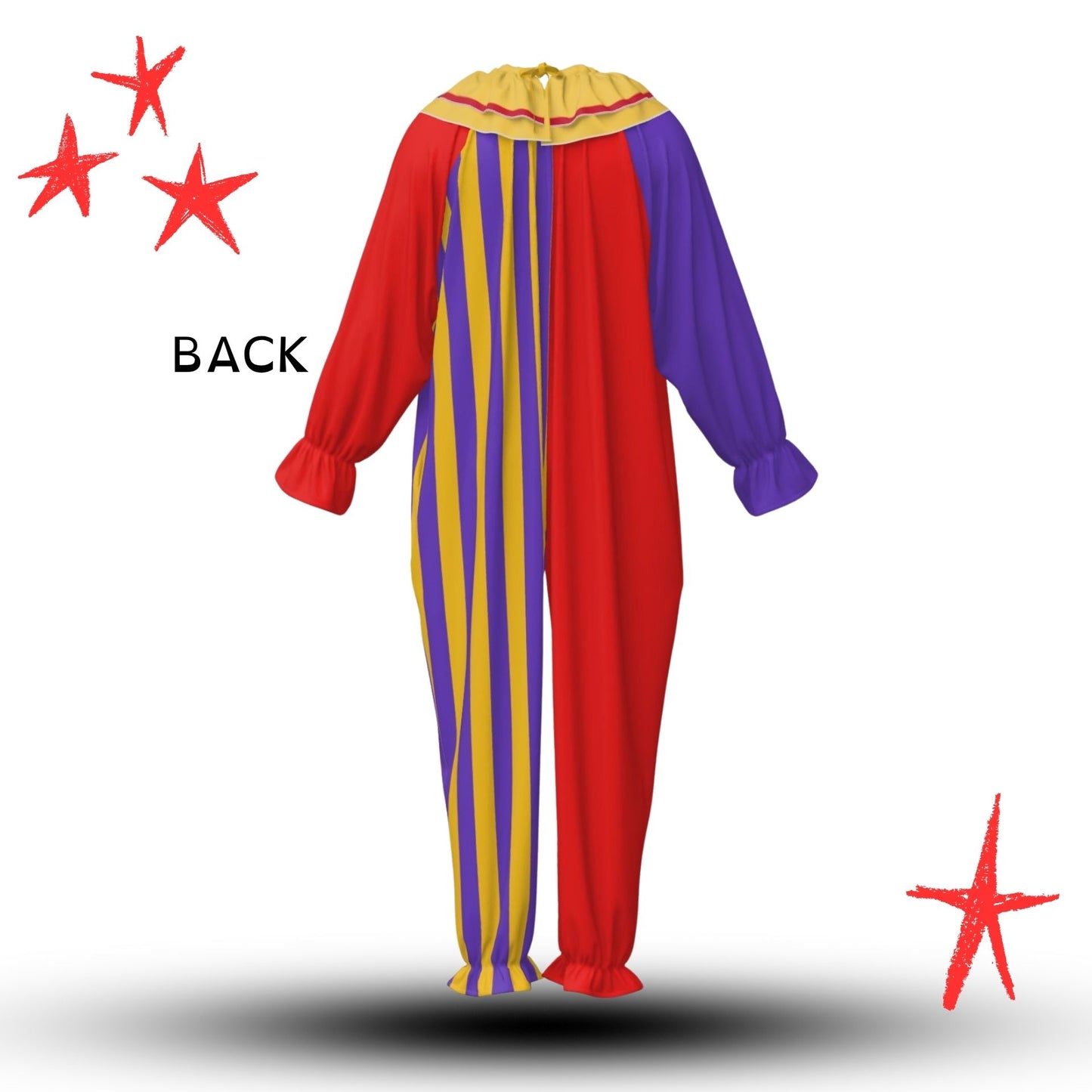 Humorous Jester Clown Suit w Collar