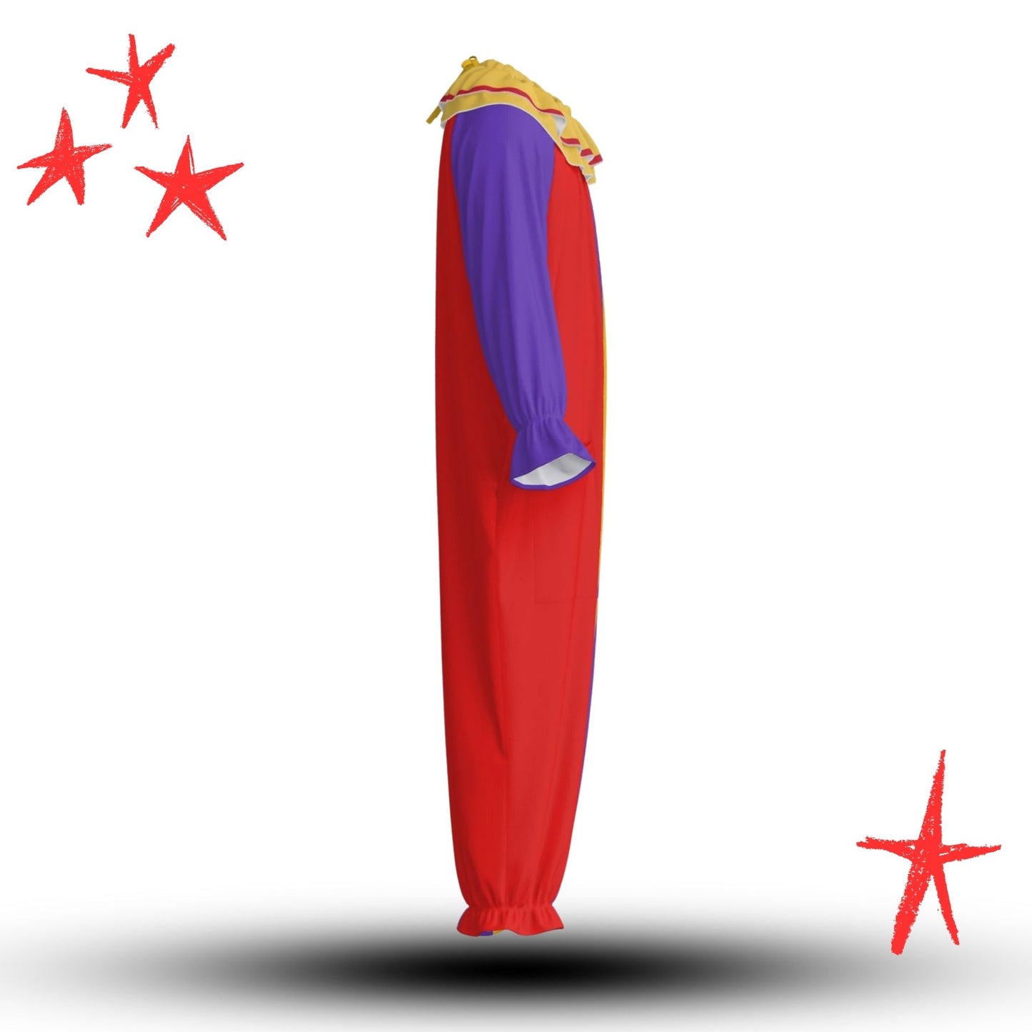 Humorous Jester Clown Suit w Collar