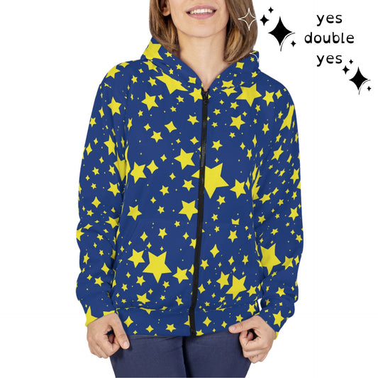 Wizard Robe Zip Up Star Hoodie