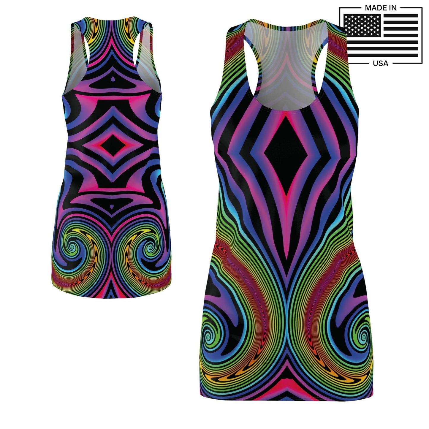 Hypno Rainbow Tank Dress