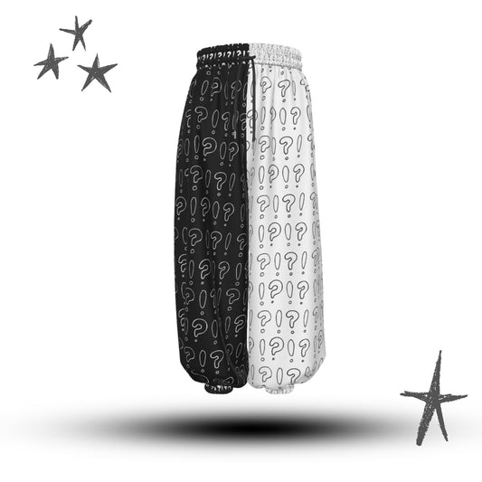 Interrobang On! Black n White Clown Pants