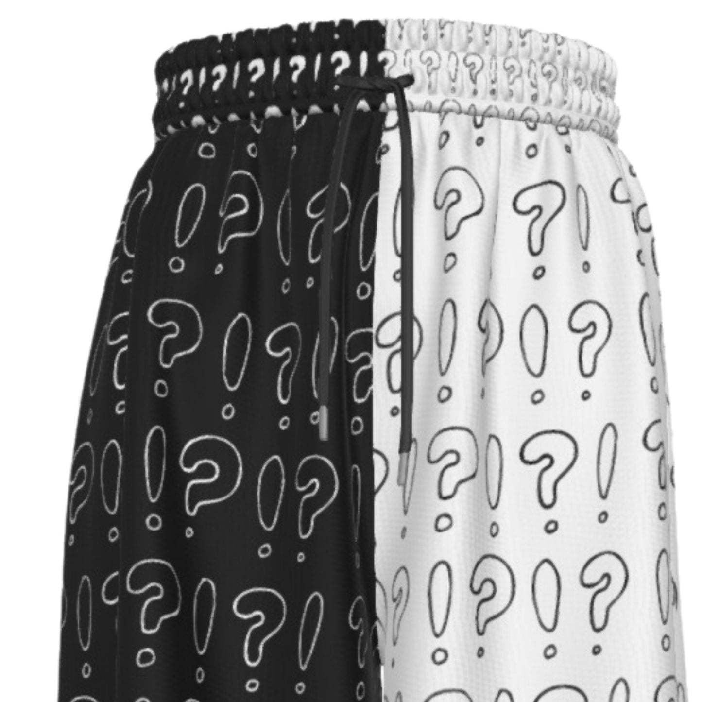 Interrobang an! Schwarz-weiße Clownshose