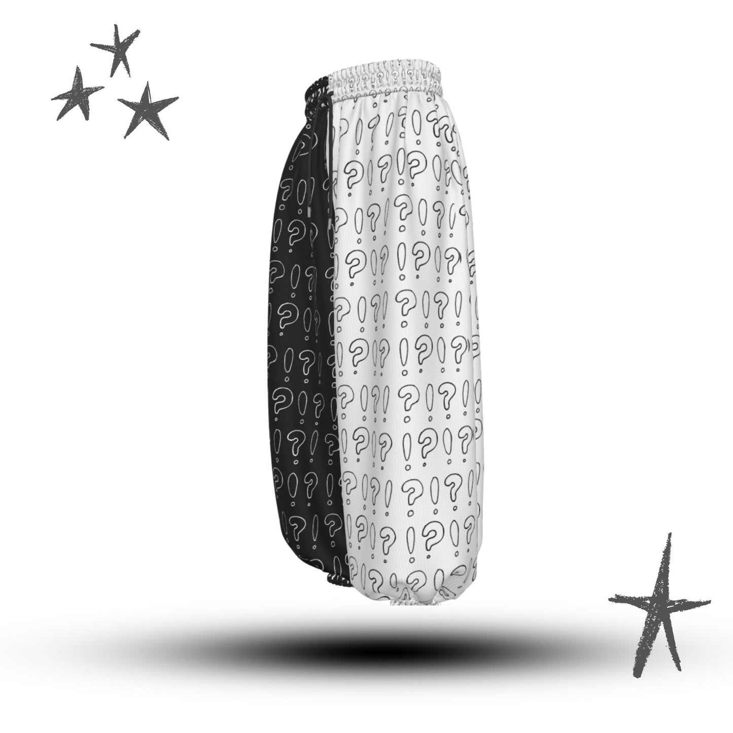 Interrobang an! Schwarz-weiße Clownshose