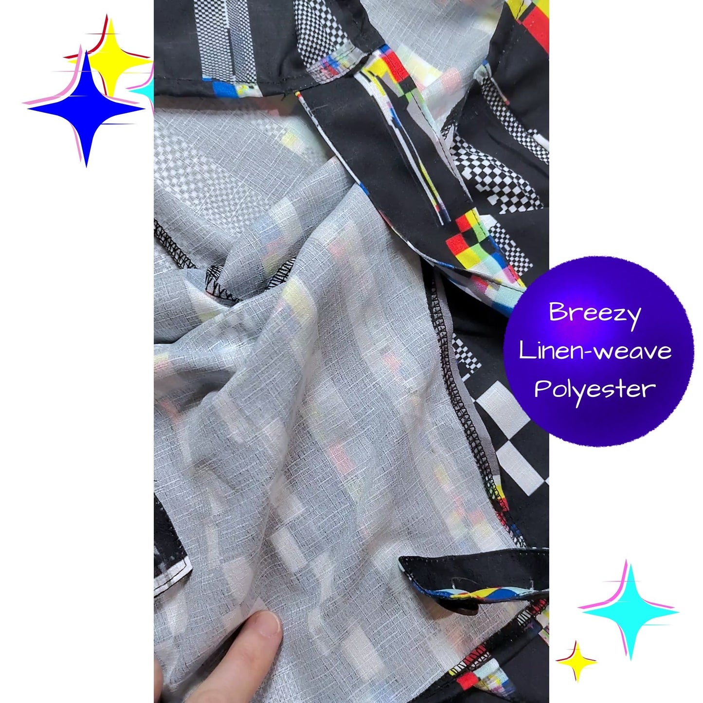 Glitch Stripe Wide Leg Overalls