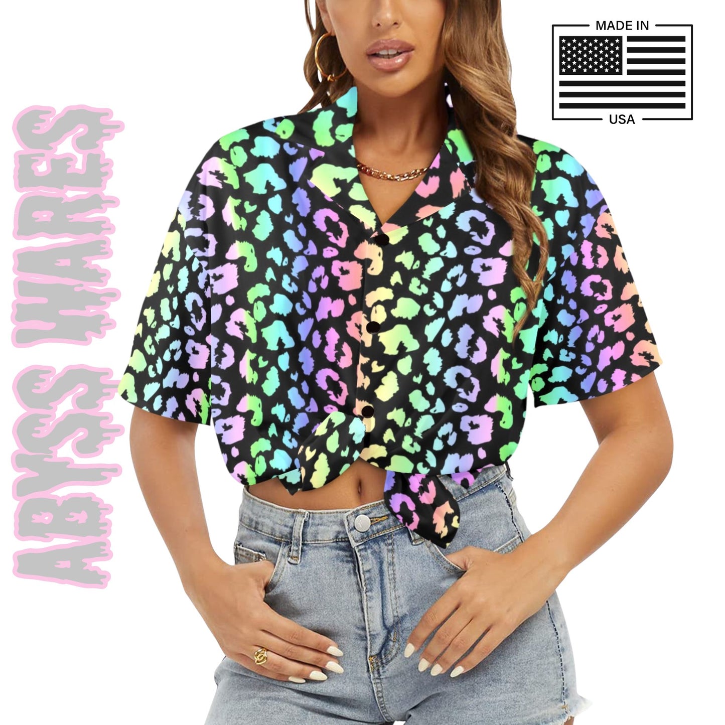 Rainbow Leopard Blouse