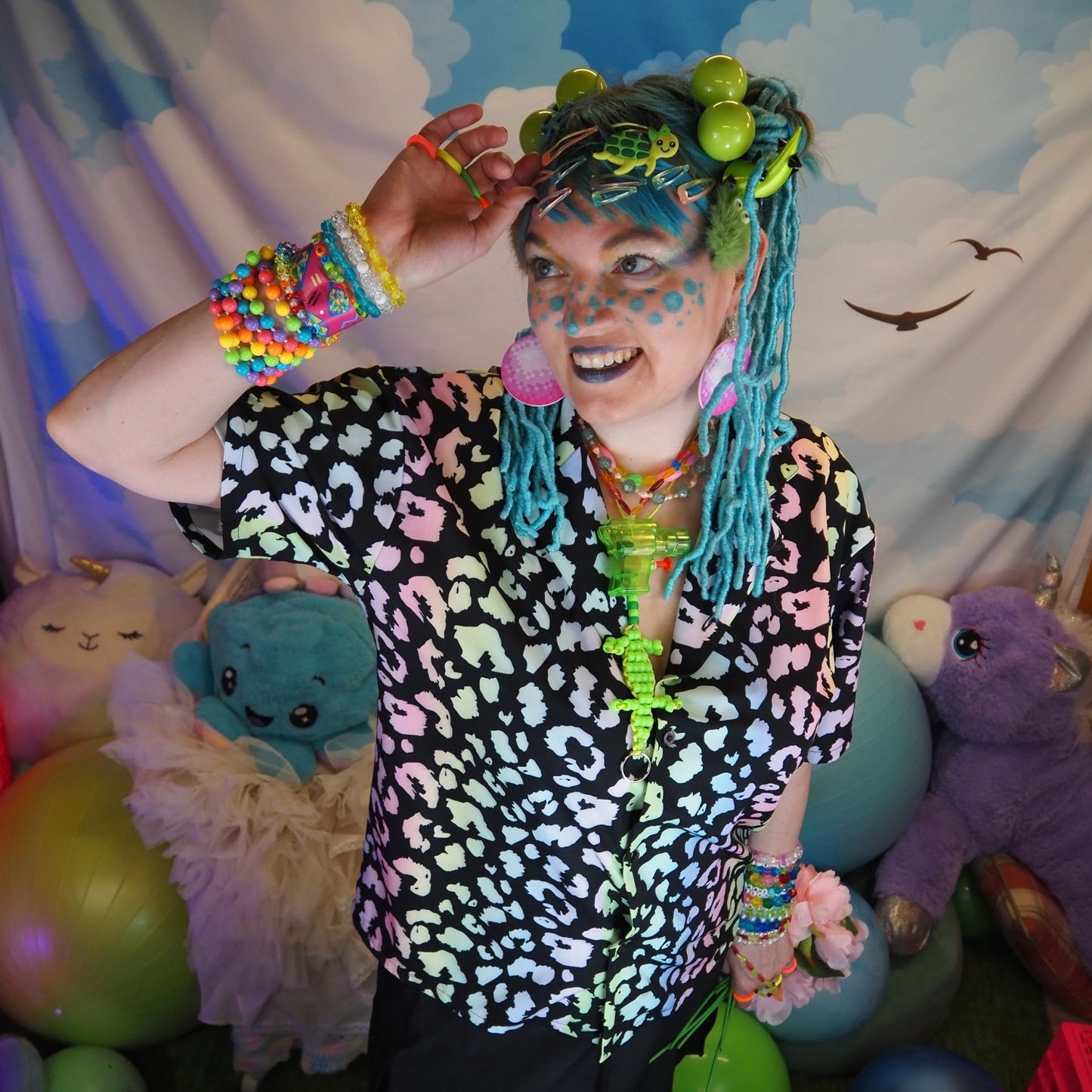 Rainbow Leopard Blouse